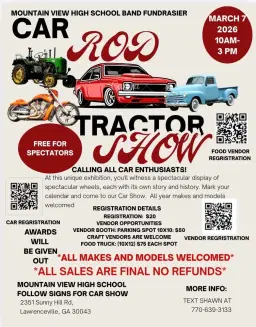 Mountain View high school band car show