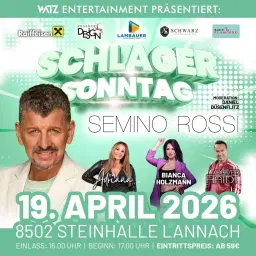 SCHLAGER SONNTAG | Steinhalle Lannach am 19.04.2026