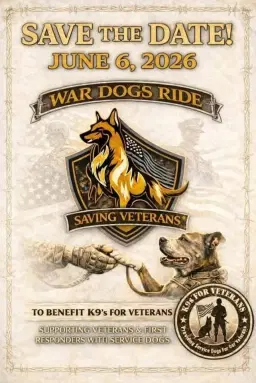 Save the Date - War Dogs NFP Ride