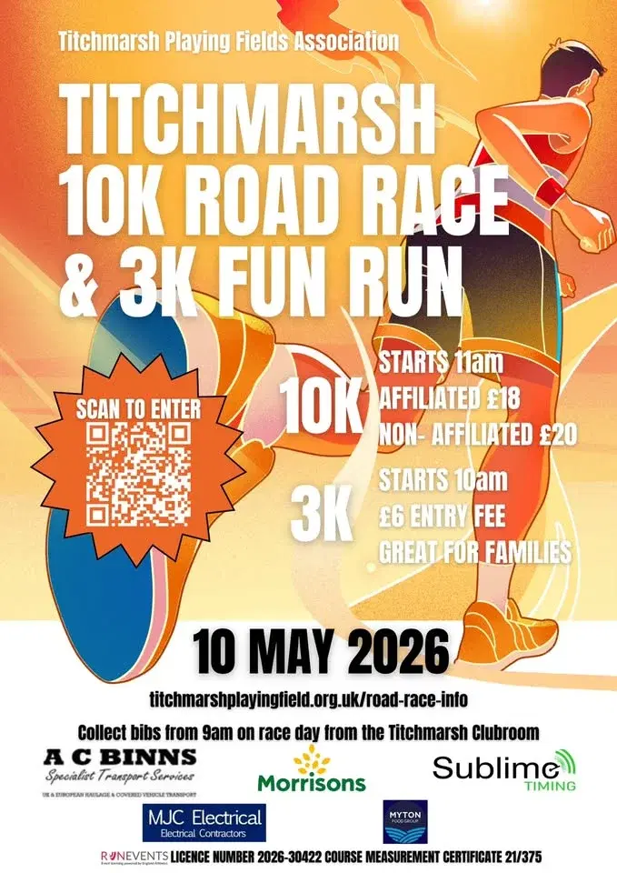 Titchmarsh 10k Road Race & 3k Fun Run