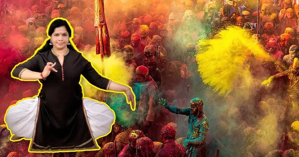 Holi-firande på Kista bibliotek