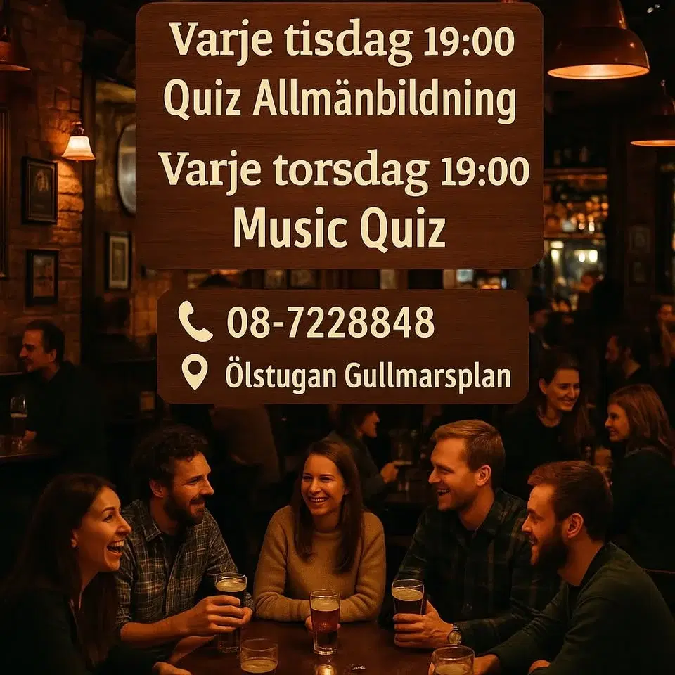 Quiz - Ölstugan Gullmarsplan