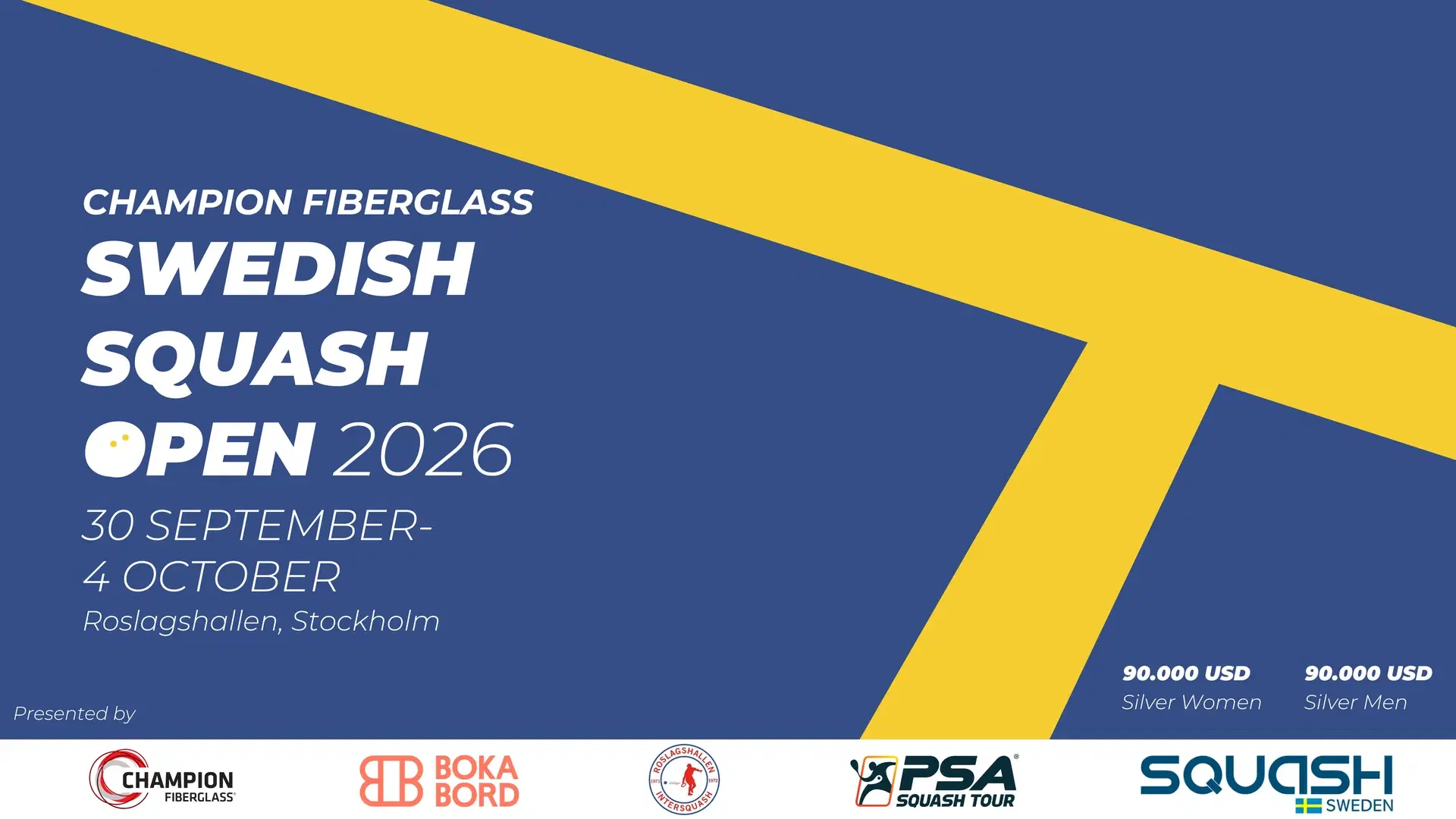Champion Fiberglass Swedish Squash Open 2026