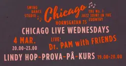 CHICAGO Live Wednesdays - Dr. Pam With Friends - Lindy Hop Prova-På