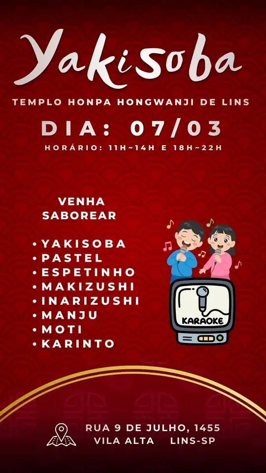 YAKISOBA DO TEMPLO HONPA HONGWANJI