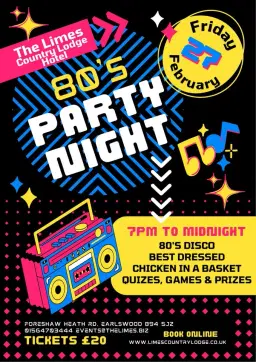 80`s Party Night at The Limes