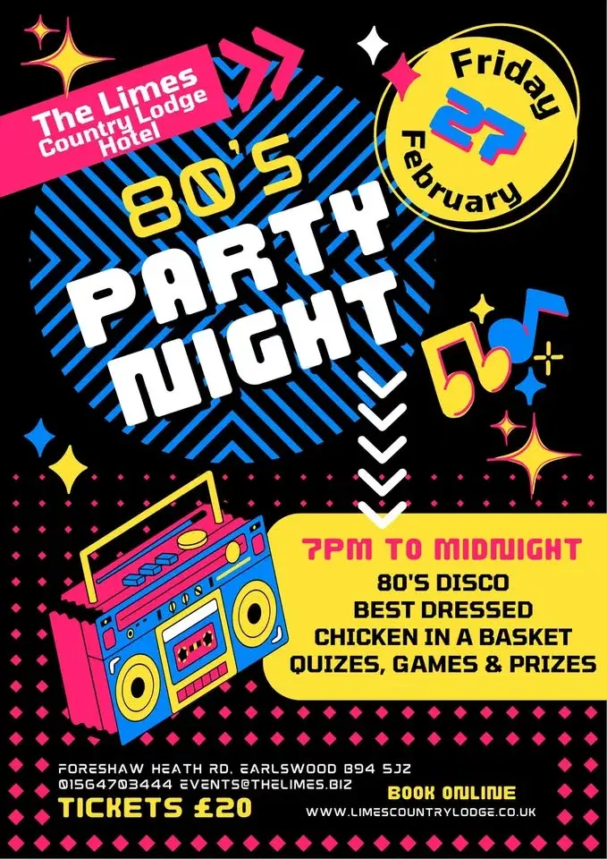 80`s Party Night at The Limes