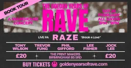 The Golden Years Of Rave Warehouse and Book Tour Party