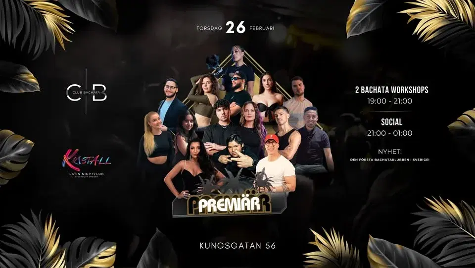 PREMIÄR! Club Bachata på Kristall! Torsdag 26 Februari!