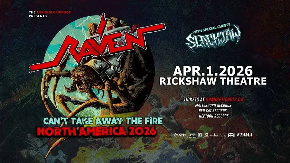 RAVEN with special guests: SLACKJAW. April 1, 2026 @ Rickshaw Theatre