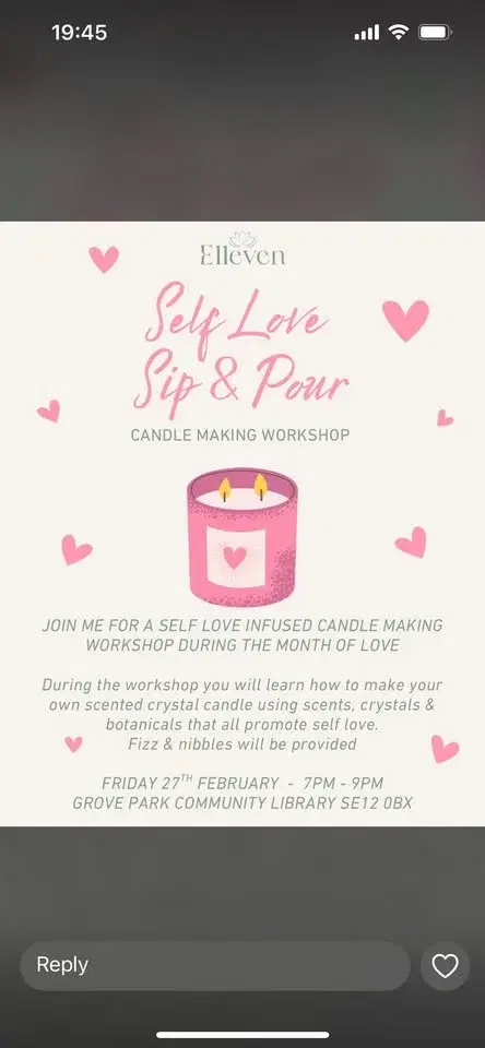 Self Love candle making workshop