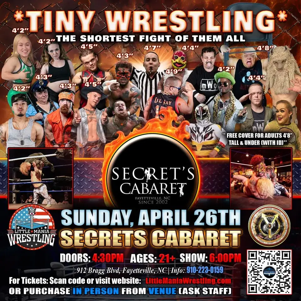 Fayetteville, NC - Mini Wrestling All * Stars @ Secret's Cabaret