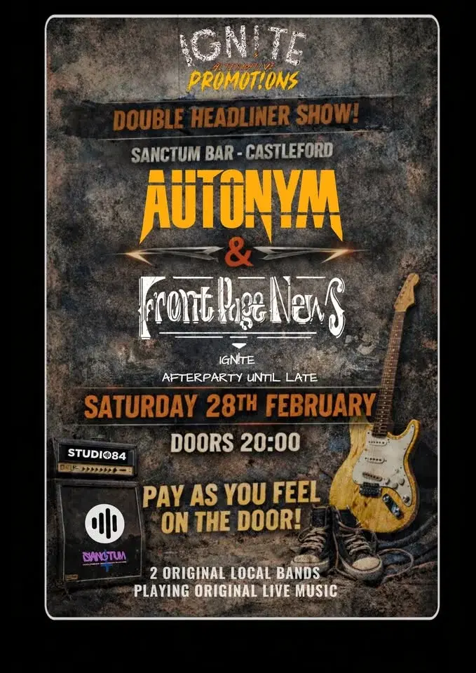 AUTONYM & FRONT PAGE NEWS Double Headline @ Sanctum Bar ~ IGN!TE Original Band Night #2
