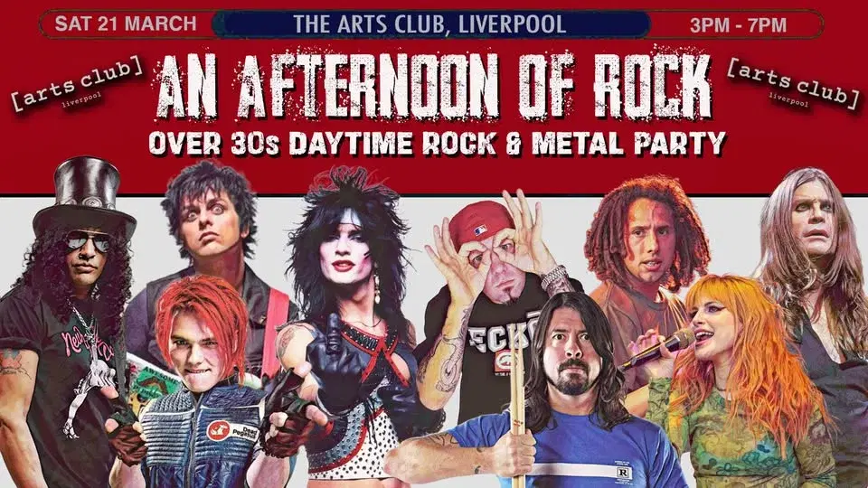 LIVERPOOL: An Afternoon of Rock & Metal, 3pm-7pm (Over 30s Only)