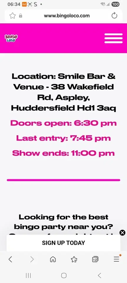 bingo loco smile bar