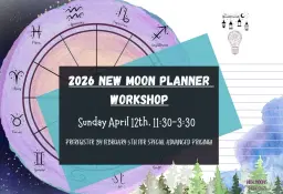 ✨️🌑 New Moon 12 Month Planner Workshop ✨️