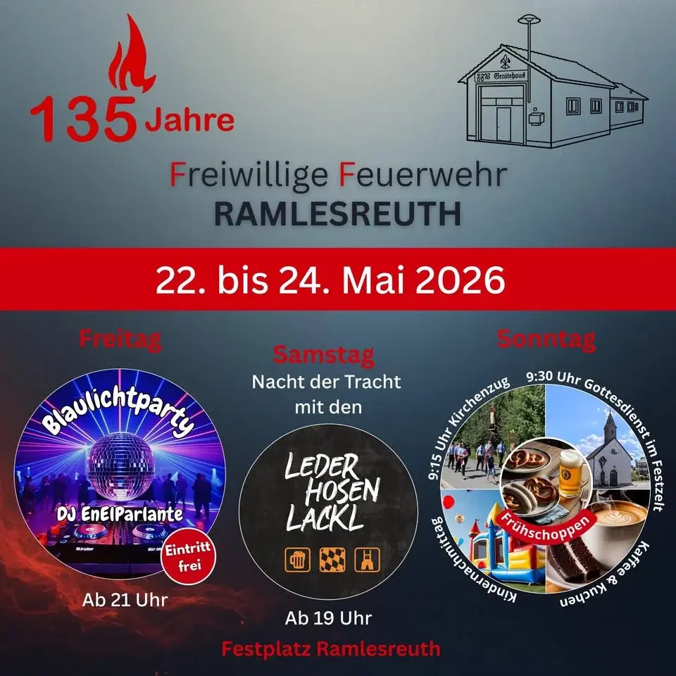 135 Jahre Feuerwehr Ramlesreuth đ„
