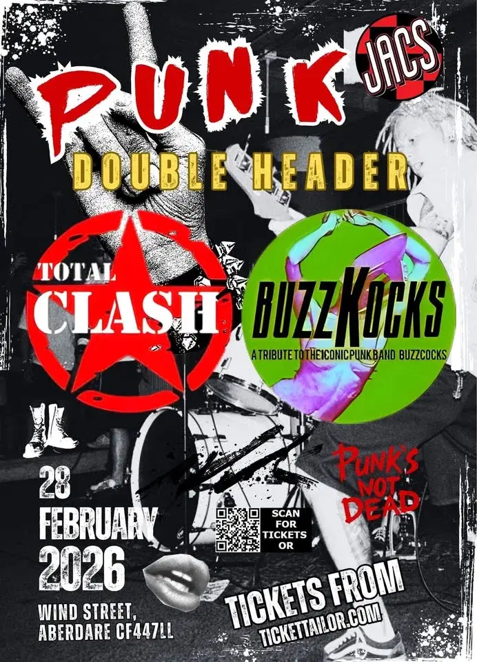 Punk Doubler: Total Clash (The Clash) + Buzzkocks (Buzzcocks) Tributes @ Jacs Aberdare