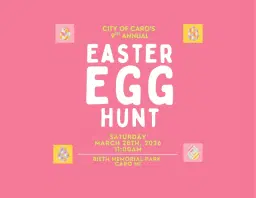 City of Caroâs 9th Annual Easter Egg Hunt