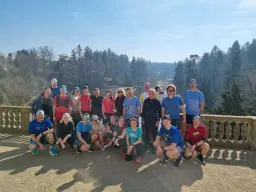 Výběh po trati závodu - Průhonický park