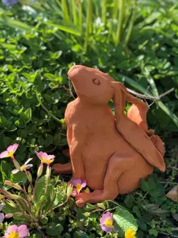 Terracotta Moon Gazing Hare Pottery Workshop