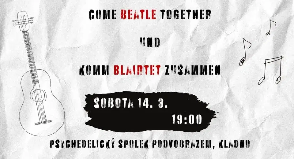 Come Beatle Together und Komm BlairTet Zusammen Pod Vobrazem