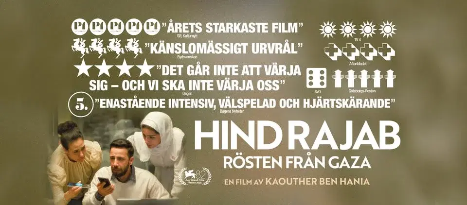 Hind Rajab - Rösten från Gaza (50kr per biljett och popcorn ingår, alltid)