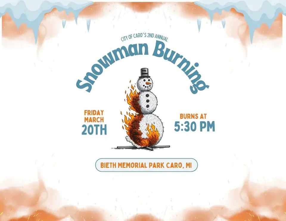 City of Caro's 2nd Annual Snowman Burning