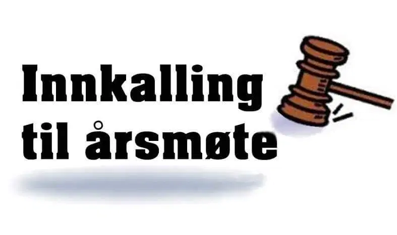 Innkalling til Årsmøte Mandag 16.Mars 2026 kl.18:00