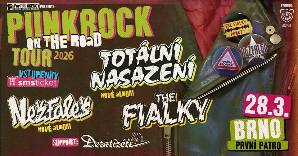 TOTÁLNÍ NASAZENÍ / THE FIALKY / NEŽFALEŠ – PUNKROCK ON THE ROAD / BRNO