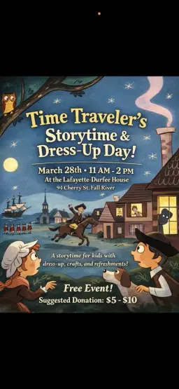 Time Travelerâs Story Time and Dress Up Day!