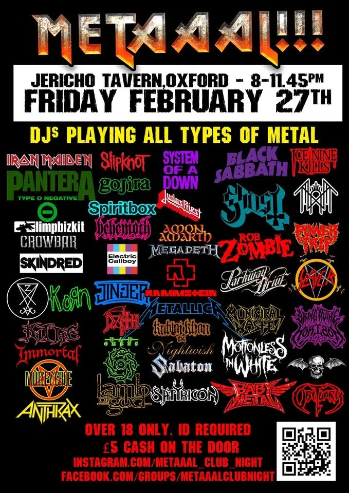 METAAAL!!! Heavy Metal Club Night at Jericho Tavern FEBRUARY 27th