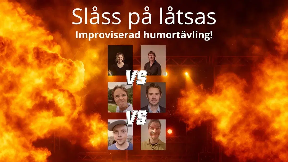 Slåss på låtsas - improviserad humortävling