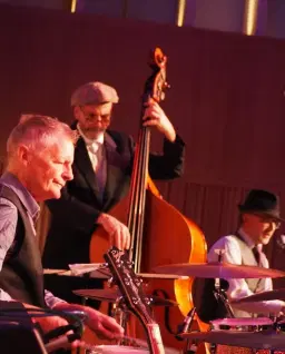 The Last Chance play Planet Swing, Wixams Bedfordshire.