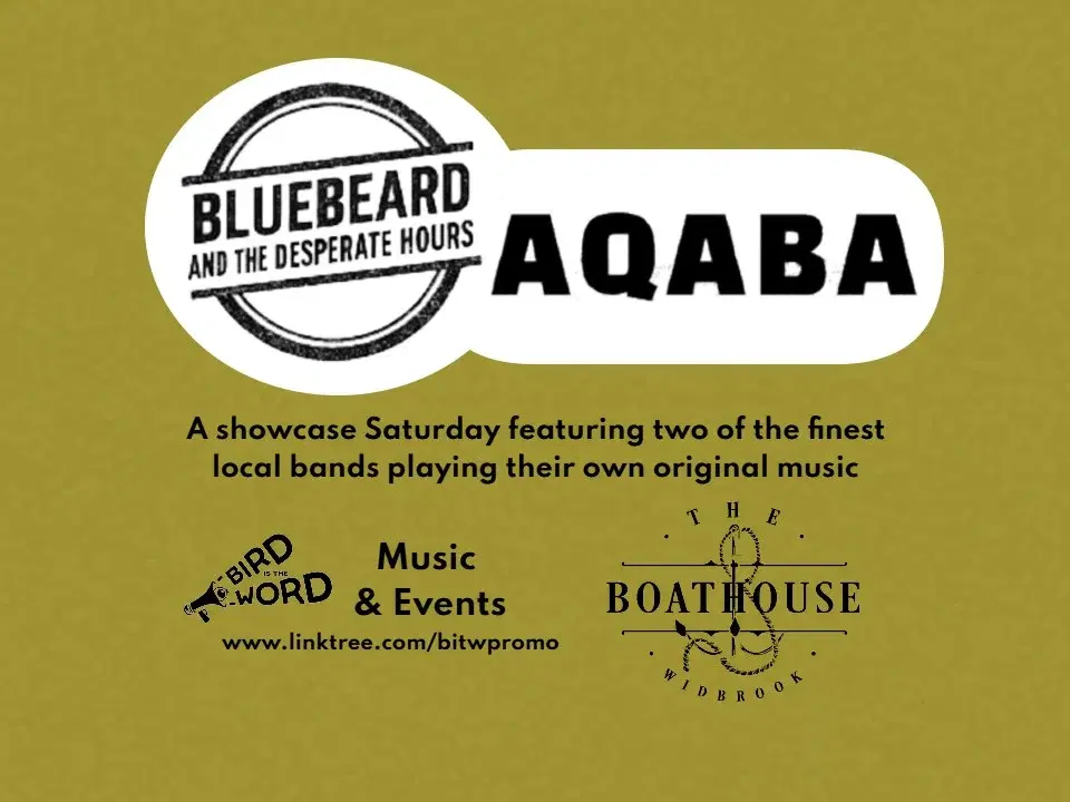 Showcase Saturday at The Boathouse - Bluebeard and the Desperate Hours / Aqaba