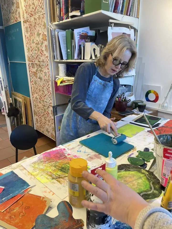 Prova på gelli plate