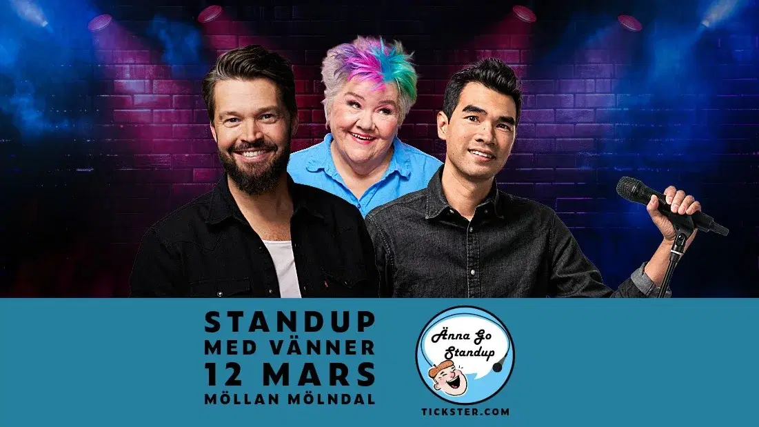 Standup med vänner - Niklas, Ann, Martin - Mölndal