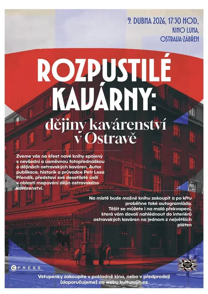Křest knihy Ostravské kavárny + fotopřednáška + autogramiáda