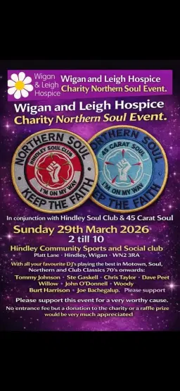 Wigan & Leigh Charity Northern Soul Event