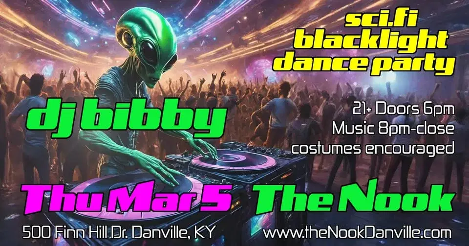 DJ Bibby SCI-FI Blacklight Dance Party