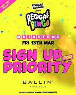 REGGAE BINGO IS COMING TO BALLIN MAIDSTONE