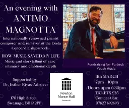 An evening with pianist & composer Antimo Magnotta, survivor of the Costa Concordia ship disaster