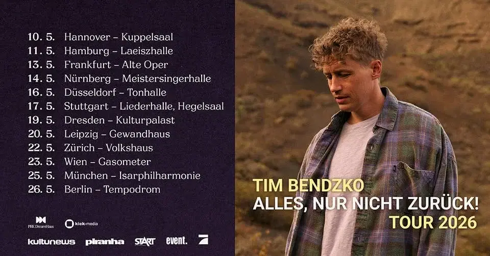 Tim Bendzko | Hamburg (NEUES DATUM!)