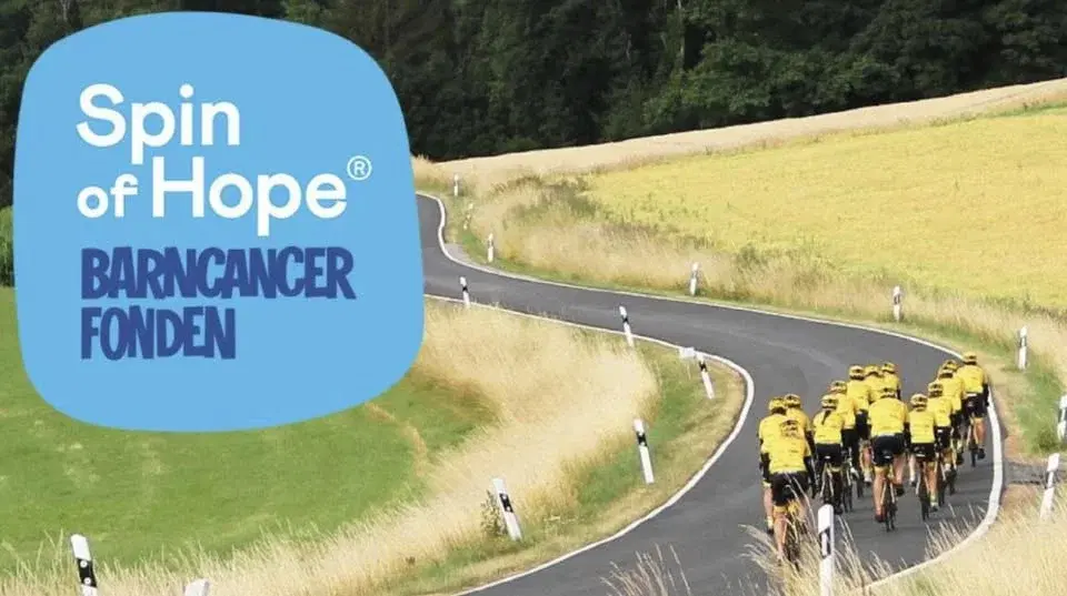 Team Rynkeby Stockholms Spin of Hope för Barncancerfonden