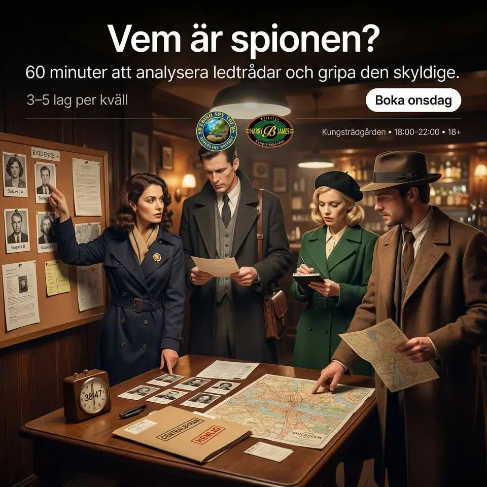 SPIONSÄNDAREN - STOCKHOLM MEST SPÄNNADE AW – klarar ni uppdraget?