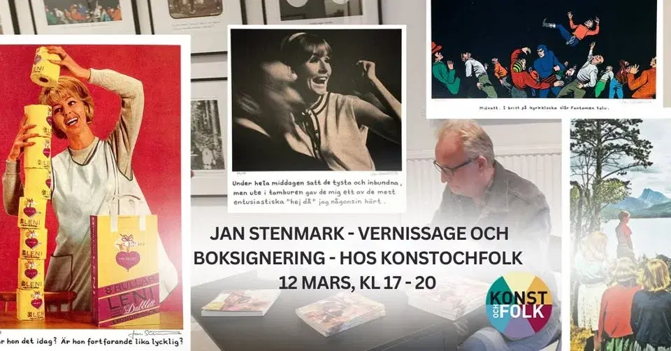 Jan Stenmark - Vernissage med boksignering hos KONSTOCHFOLK 12 mars.