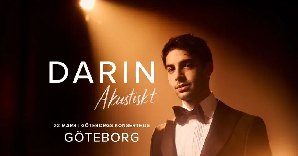 Darin Akustiskt I Göteborgs Konserthus I 22 mars 2026