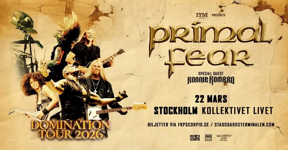 Primal Fear + Special Guest: Ronnie Romero | Stockholm