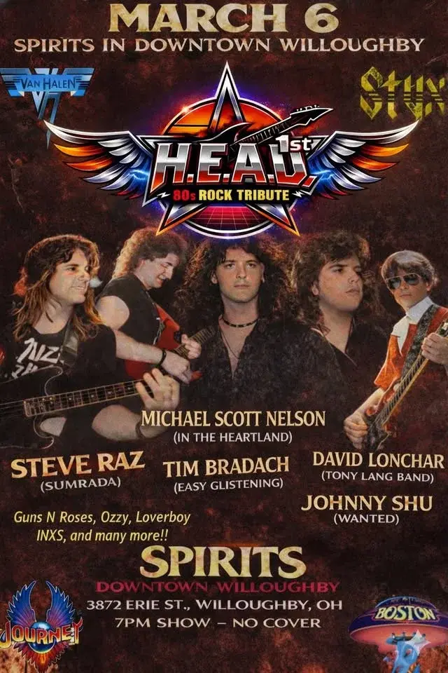 HEAD: A Night of Classic Rock Legends @ Spirits in Downtown Willoughby