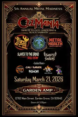 Ozzy Osbourne, Judas Priest, Queensryche, Skid Row, Quiet Riot, Iron Maiden, Bush, Tool tributes - Metal March Madness
